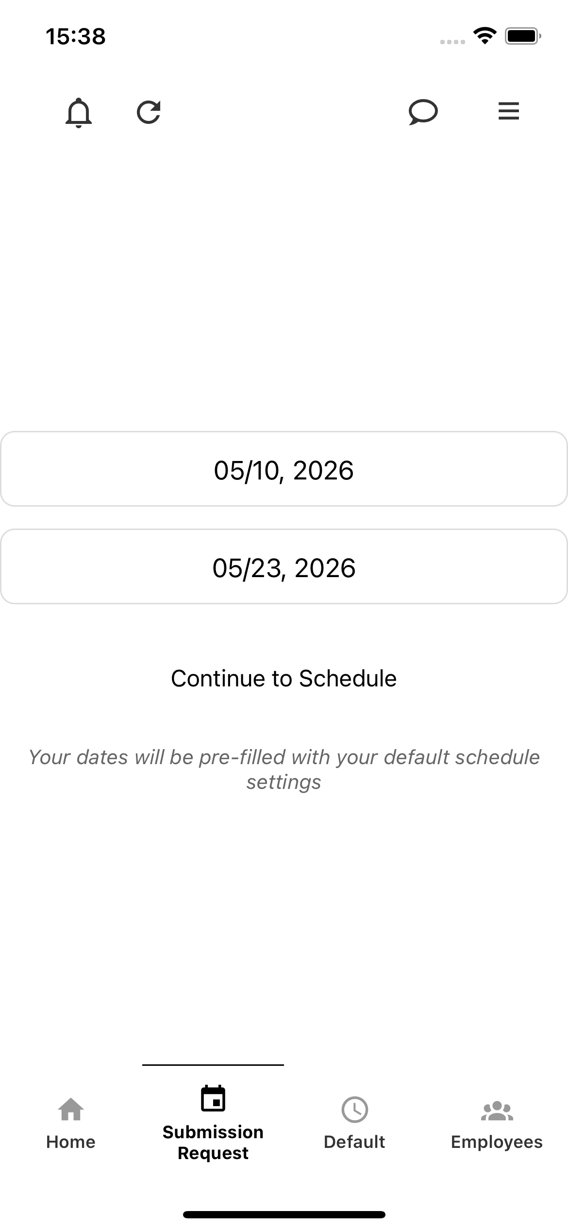 Shift Submission Request