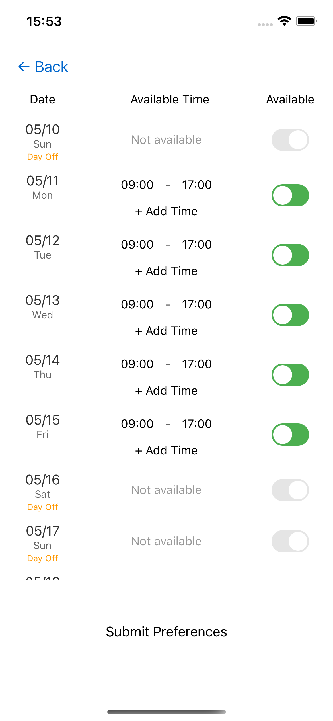 Collect Preferences